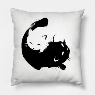 Yin Yang cats Pillow