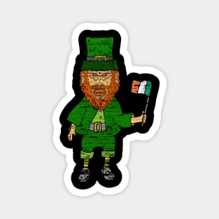 Creepy Staring Leprechaun St Paddys Day Magnet