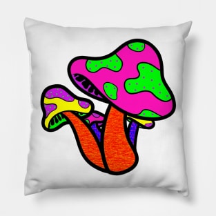 Vibrant Mushroom Pillow