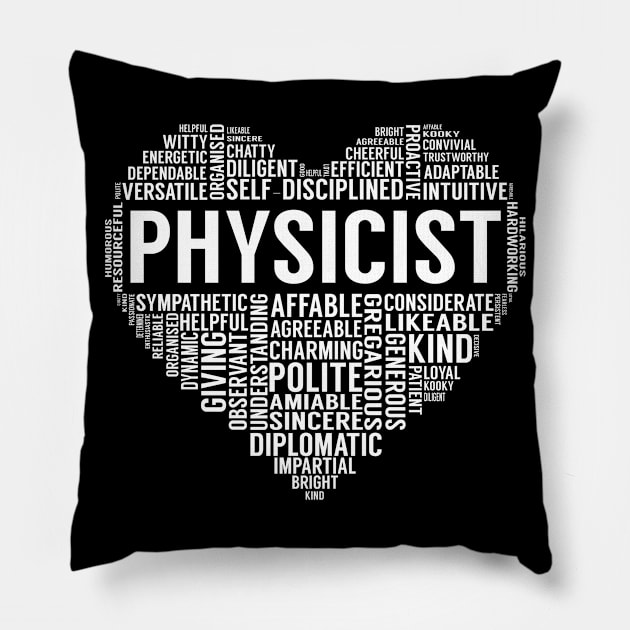 Physicist Heart Pillow by LotusTee