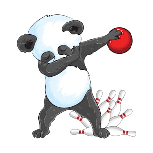 bowling Birthday dabbing Panda Bowling ball Panda Bowling T-Shirt