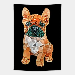 French bulldog, color polygonal 1 Tapestry