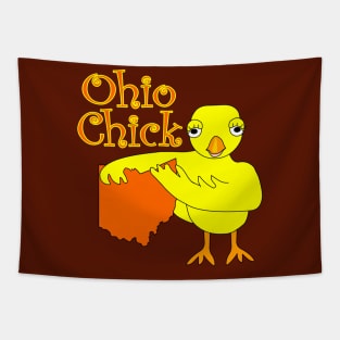 Ohio Chick Text Tapestry