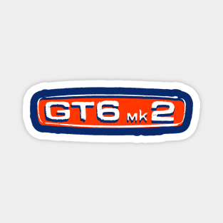 Triumph GT6 Mk2 classic 1960s sports car emblem red and white Magnet