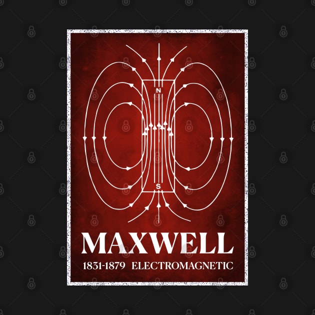 Magnetic lines James Clerk Maxwell electromagnetic waves Poster by labstud