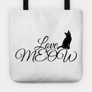 Love cat meow Tote