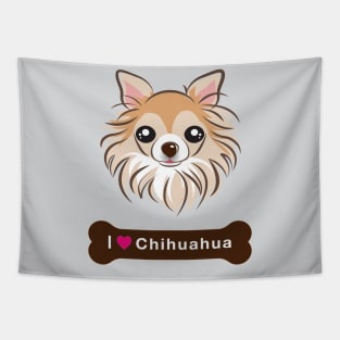 I love My CHIHUAHUA - Chihuahua dogs funny pet owner Gift Tapestry