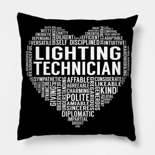 Lighting Technician Heart Pillow