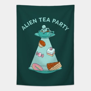 Alien tea party Tapestry