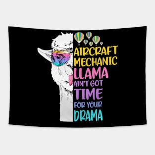 Aircraft Mechanic Llama Tapestry