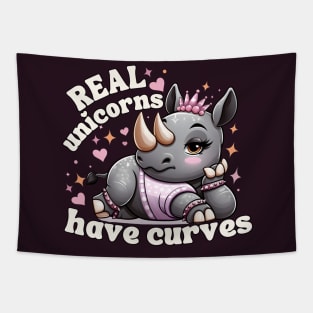 Real Unicorns Have Curves Tapestry