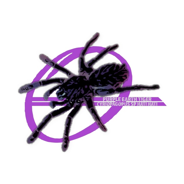 Purple Earth Tiger Tarantula by Atomic City Art