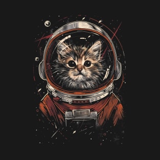 Space Astronaut Kitty Cat - Fun Animal Designs T-Shirt