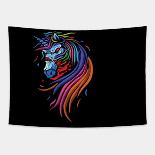 Halloween Zombie Unicorn Tapestry