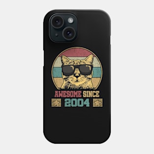 Awesome Since 2004 20th Birthday Cat Lover Phone Case