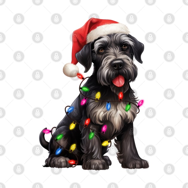 Christmas Giant Schnauzer by Chromatic Fusion Studio