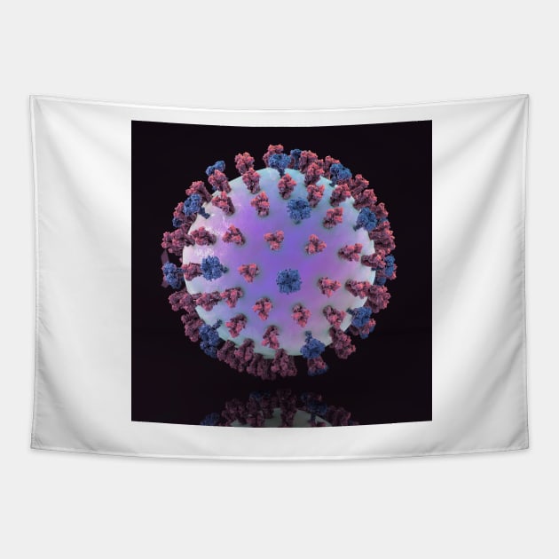 Swine flu virus H1N1, illustration (F012/8284) Tapestry by SciencePhoto