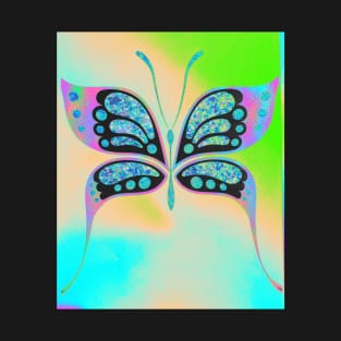 Glitter and Neon Butterfly T-Shirt