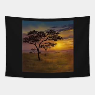 African Sunset Tapestry