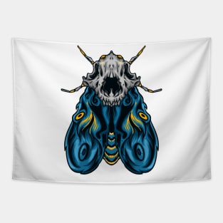 Moth skull illustration Tapestry