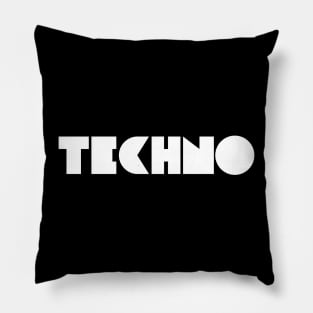TECHNO bold logo Pillow
