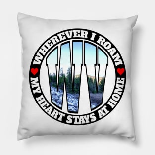 Heart Stays Home - West Virginia Pillow