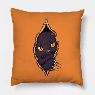 Black Cat Inside Halloween by Tobe Fonseca Pillow