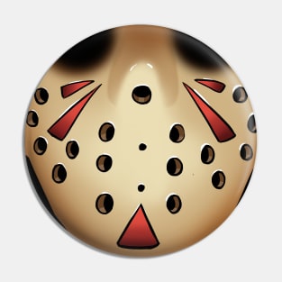 Friendly Ice Hockey Mask Pin