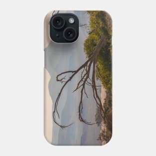 Namibia. Dead Tree with the Mountain Silhouettes. Phone Case