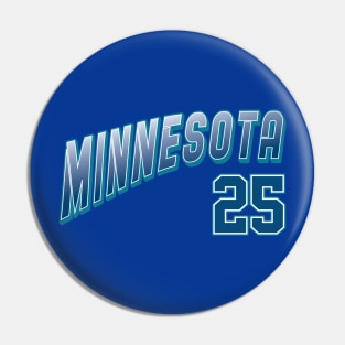 Retro Minnesota Number 25 Pin