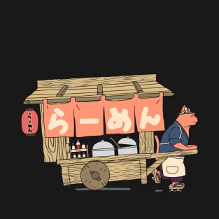 Cat Ramen Cart T-Shirt