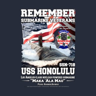 USS Honolulu SSN-718 Submarine Veterans T-Shirt
