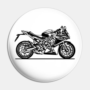 CBR650F Motorcycle Sketch Art Pin