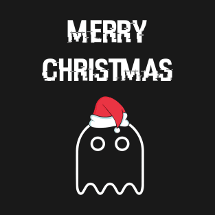 Pacman Ghost Merry Christmsa T-Shirt