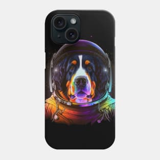 Bernese Mountain Dog Astronaut in Outer Space Funny Cosmic Explorer Phone Case