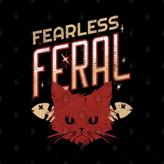 Feral Cats Fearless Feral by Cosmic Dust Art