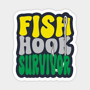 Fish Hook Survivor (retro) Magnet