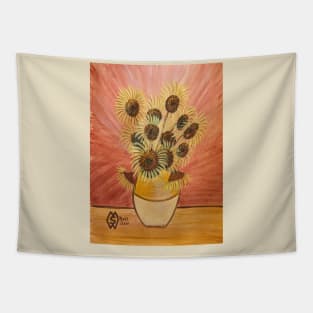 Bouquet of sunflowers in a vase Tapestry