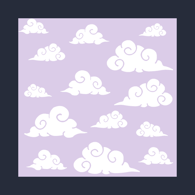 Pastel purple cloud print by ballooonfish