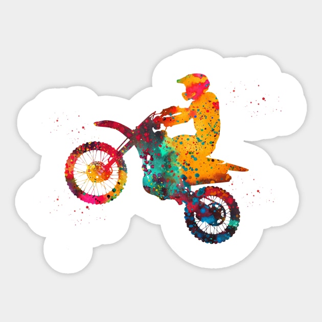 Motocross Dirt Bike Stunt Rider Sticker