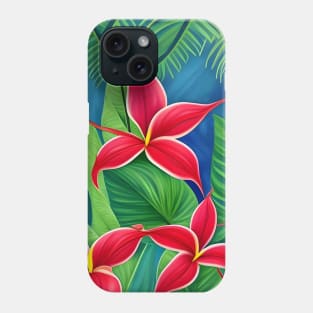 Tropical Flowers Four Phone Case