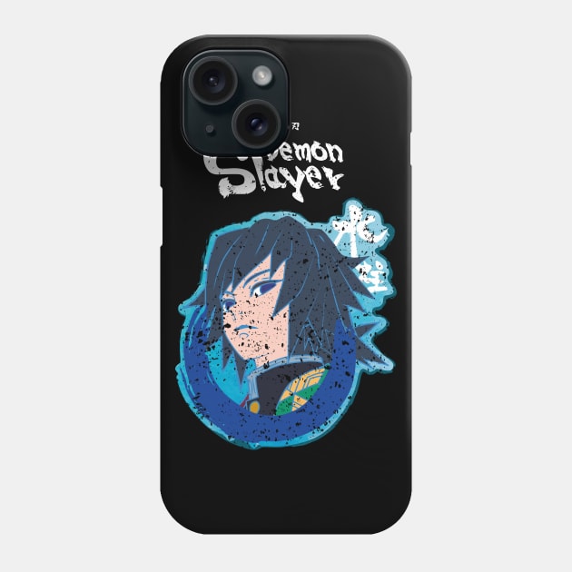 DEMON SLAYER: WATER PILLAR GIYU TOMIOKA (GRUNGE STYLE) Phone Case by FunGangStore