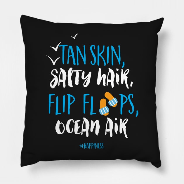 Seaside Holiday Quote Pillow by MinnieWilks