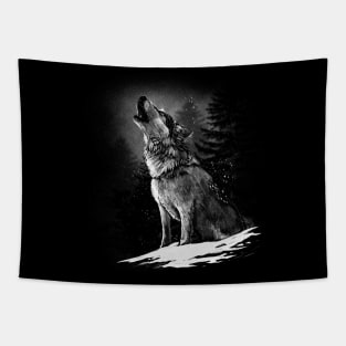 Wolf Wild Life Design Tapestry