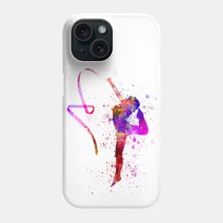 Rhythmic gymnastics in watercolor Phone Case