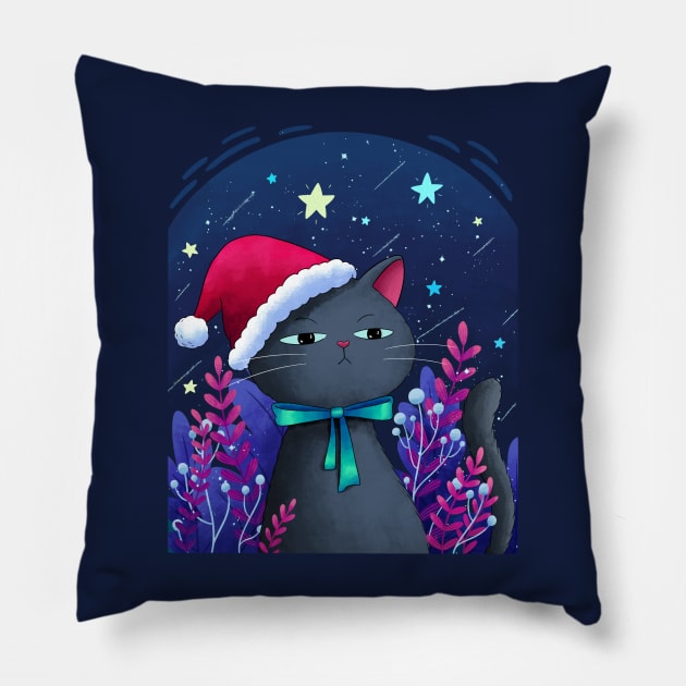 Merry Christmas Cats Pillow by Didier97