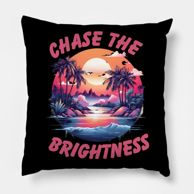 Chase the Brightness Pillow by NedisDesign