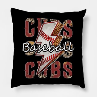 Graphic Baseball Cubs Proud Name Team Vintage Pillow