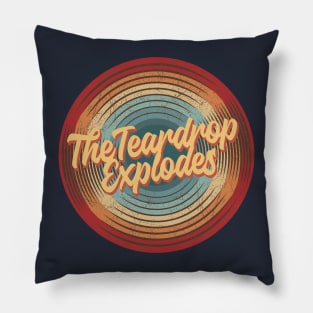 The Teardrop Explodes Vintage Circle Pillow