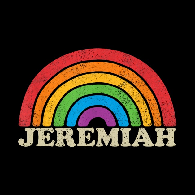 Jeremiah - Retro Rainbow Flag Vintage-Style by ermtahiyao	